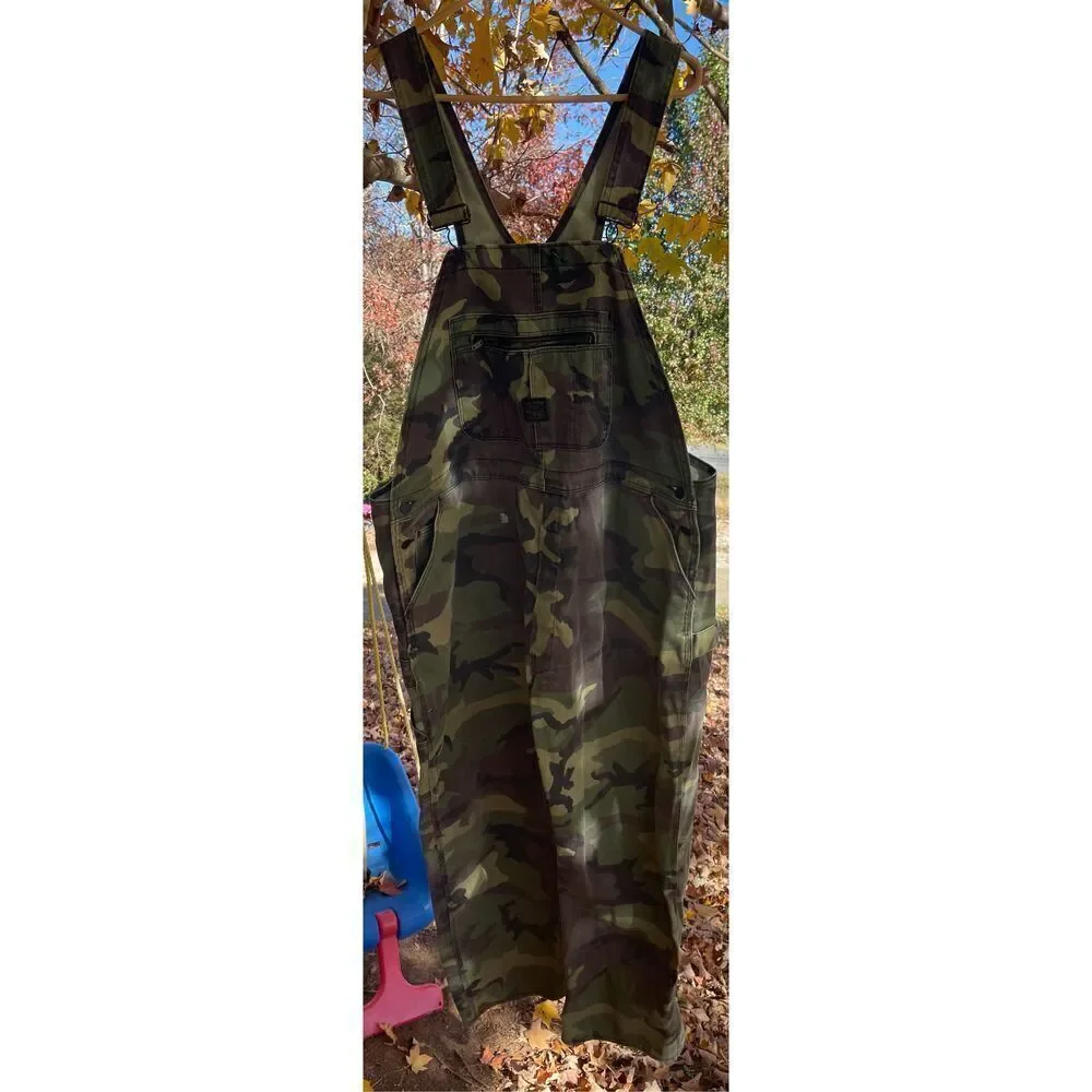 Camo Pointer Vintage Hiphop distressed Camouflage Overalls Pointer Brand Overval